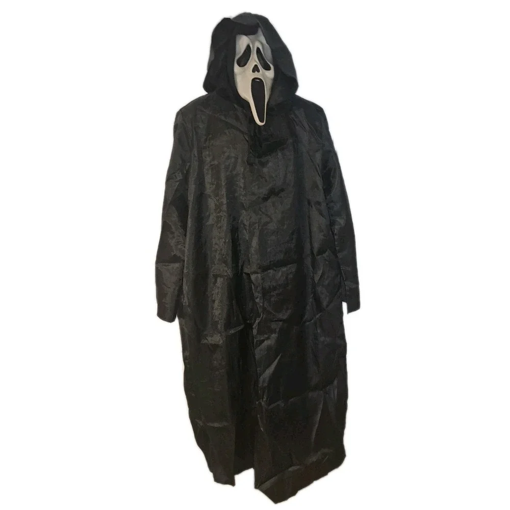 Scream Ghost Face Glow In Dark Mask & Hooded Costume Adult Halloween Scary